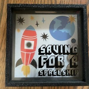 Rocket Themed Shadow Box Bank
